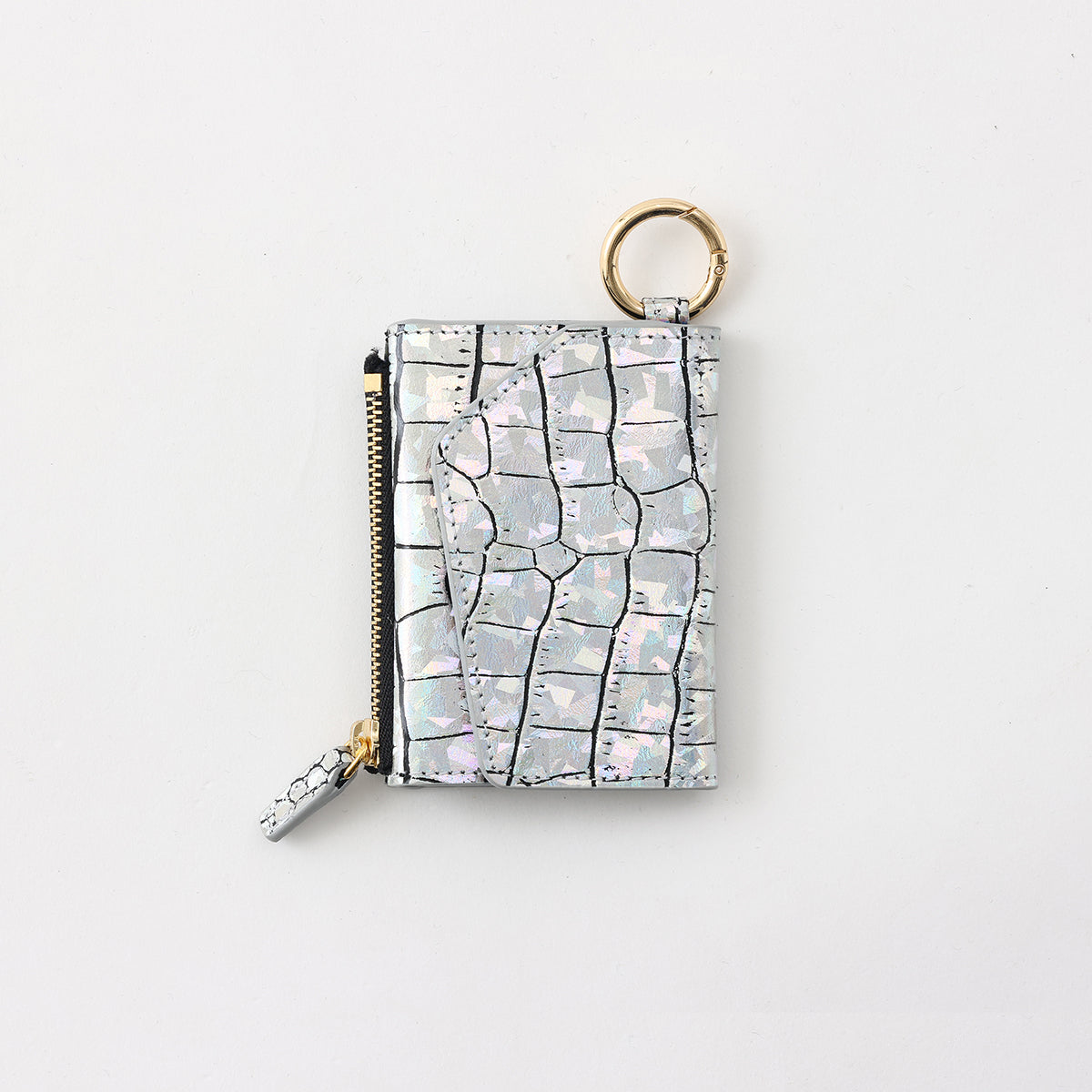 【WALLET SLAYLER】WALLET＆STRAP-LUNA CROCODILE-SILVER