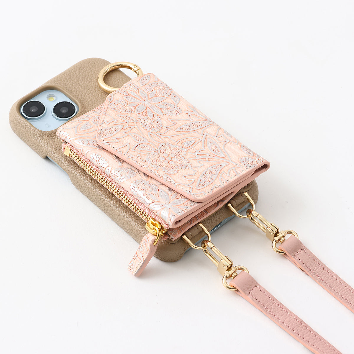 【WALLET SLAYLER】WALLET＆STRAP-LUNA FLOWER-PINK