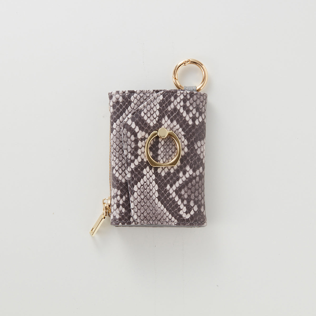 【WALLET SLAYLER】WALLET＆STRAP-RING SNAKE SKIN-GRAY