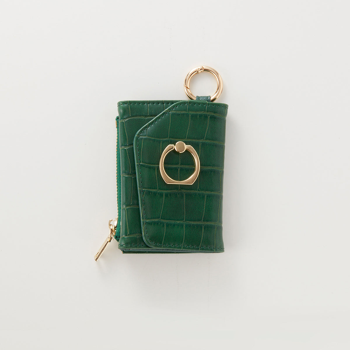 【WALLET SLAYLER】WALLET＆STRAP-RING CROCCO SKIN-GREEN