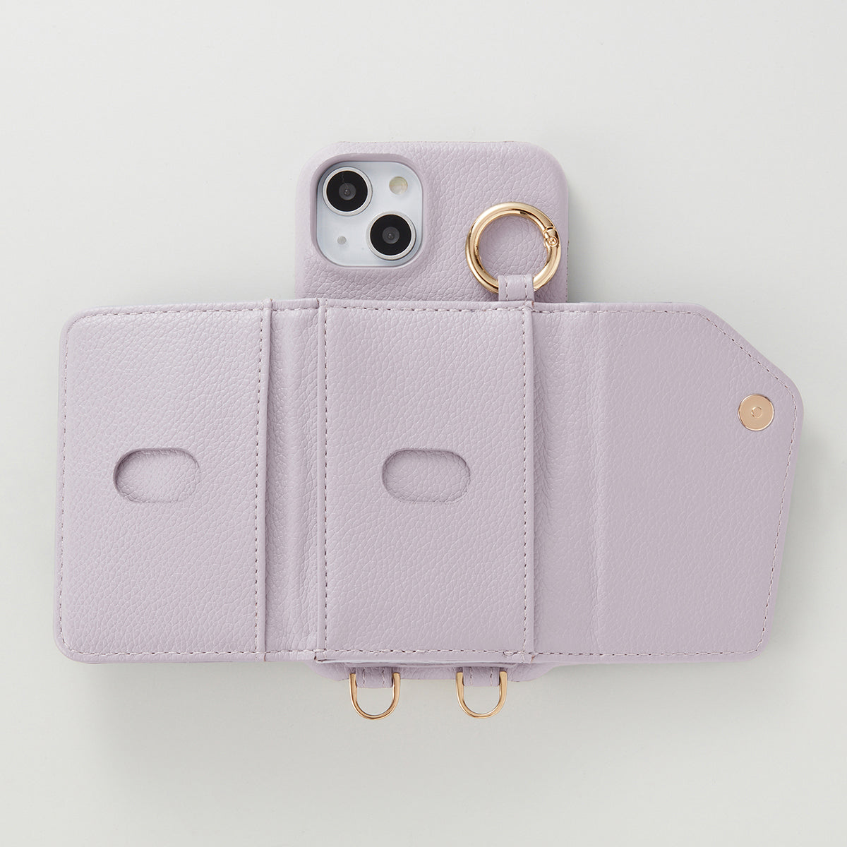 【WALLET SLAYLER】WALLET＆STRAP-RING CROCCO SKIN-PASTELPURPLE