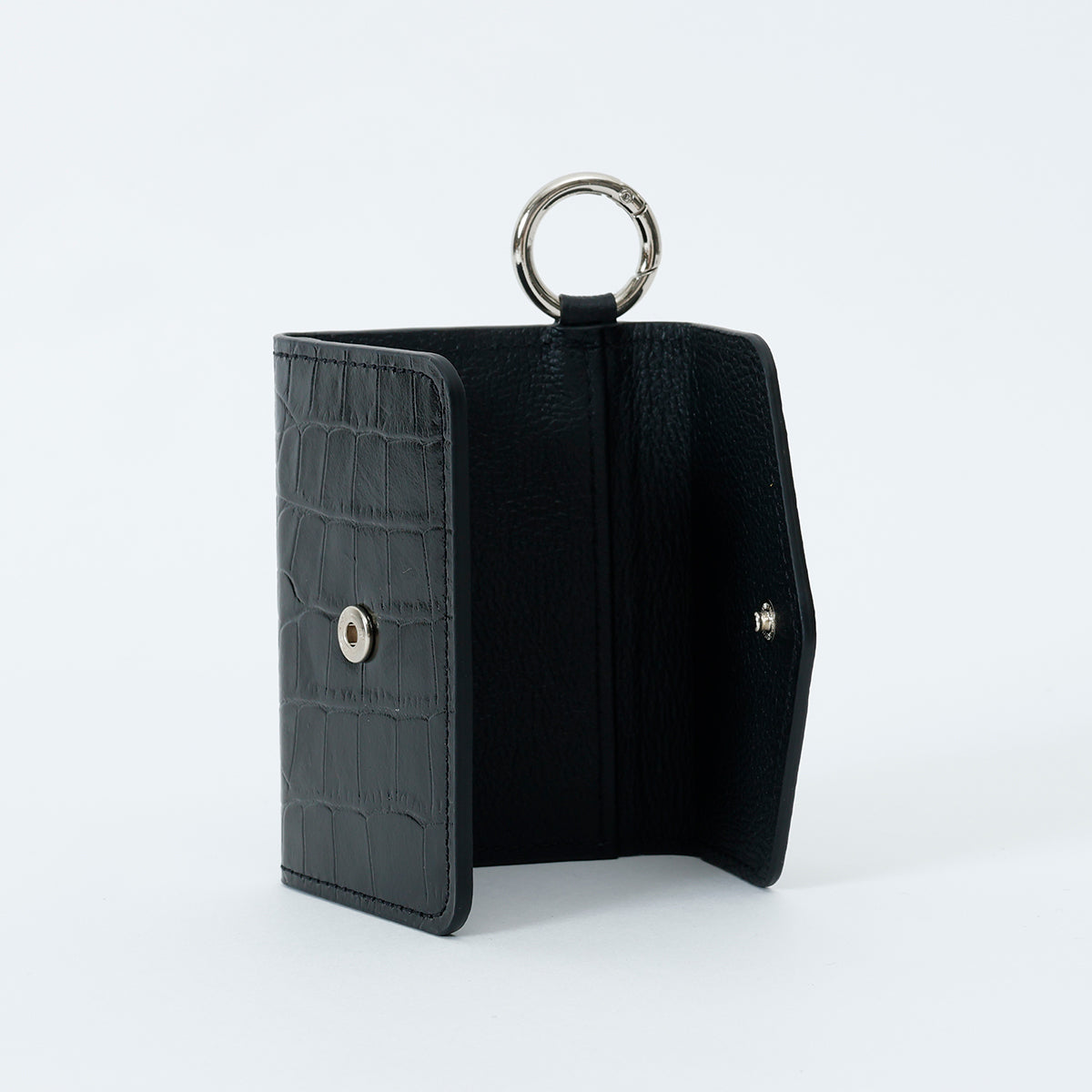 【WALLET SLAYLER】LEATHER CROCCO-BLACK