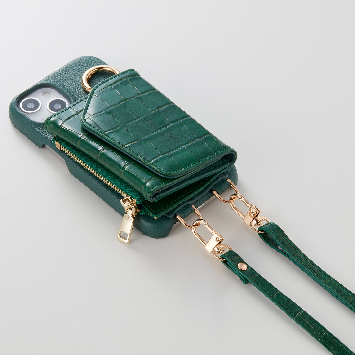 【WALLET SLAYLER】BASIC  CROCCO SKIN-GREEN