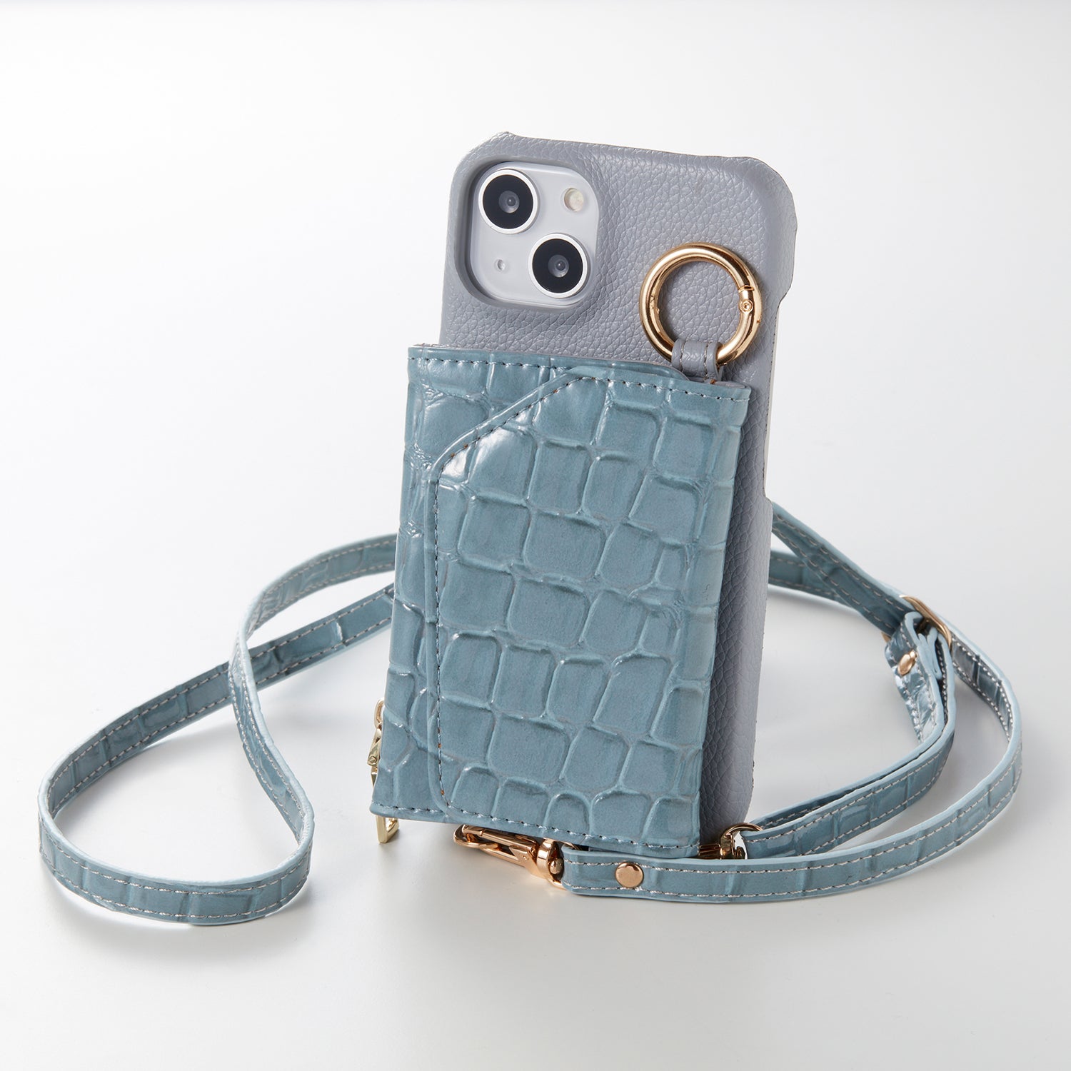 【WALLET SLAYLER】BASIC CROCCO SKIN-BLUE