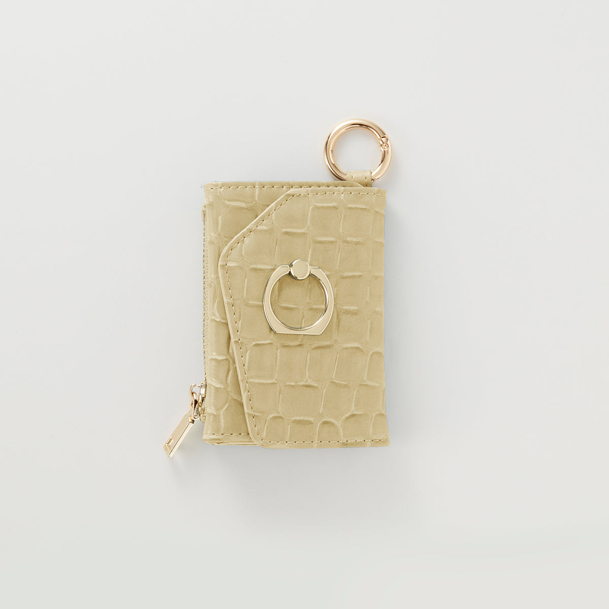 【WALLET SLAYLER】WALLET＆STRAP-RING CROCCO SKIN-PASTELYELLOW