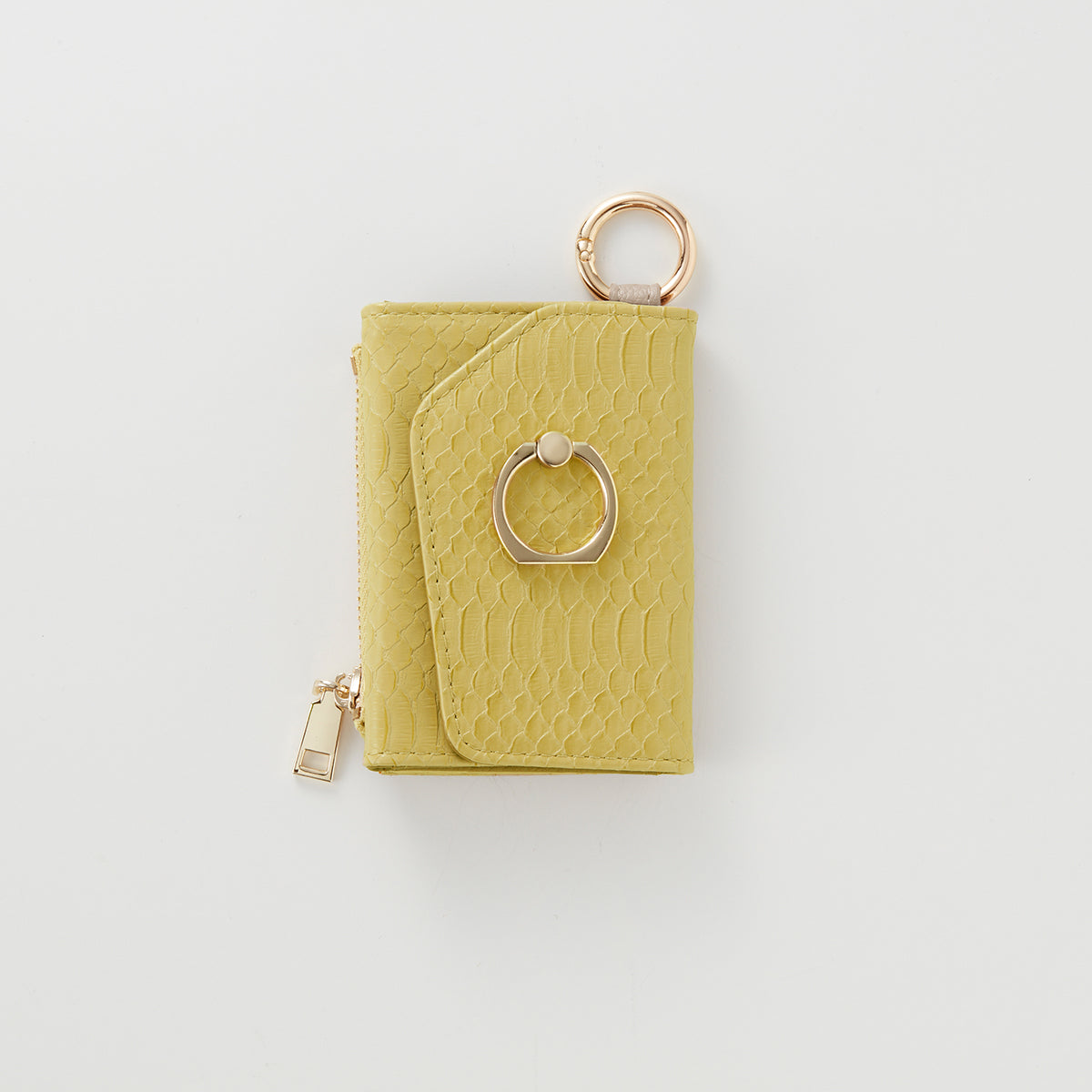 【WALLET SLAYLER】WALLET＆STRAP-RING SNAKE SKIN-YELLOW