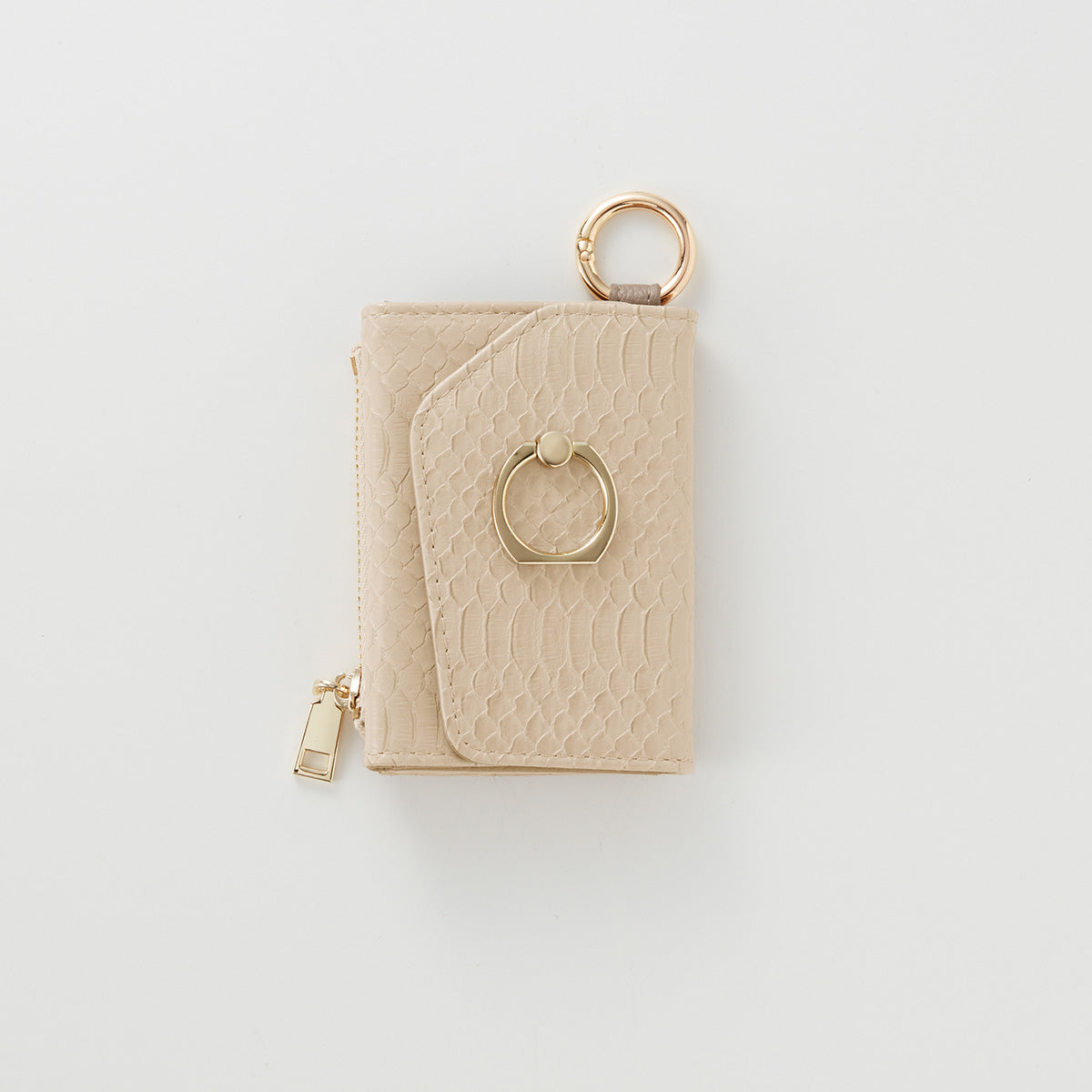 【WALLET SLAYLER】WALLET＆STRAP-RING SNAKE SKIN-BEIGE