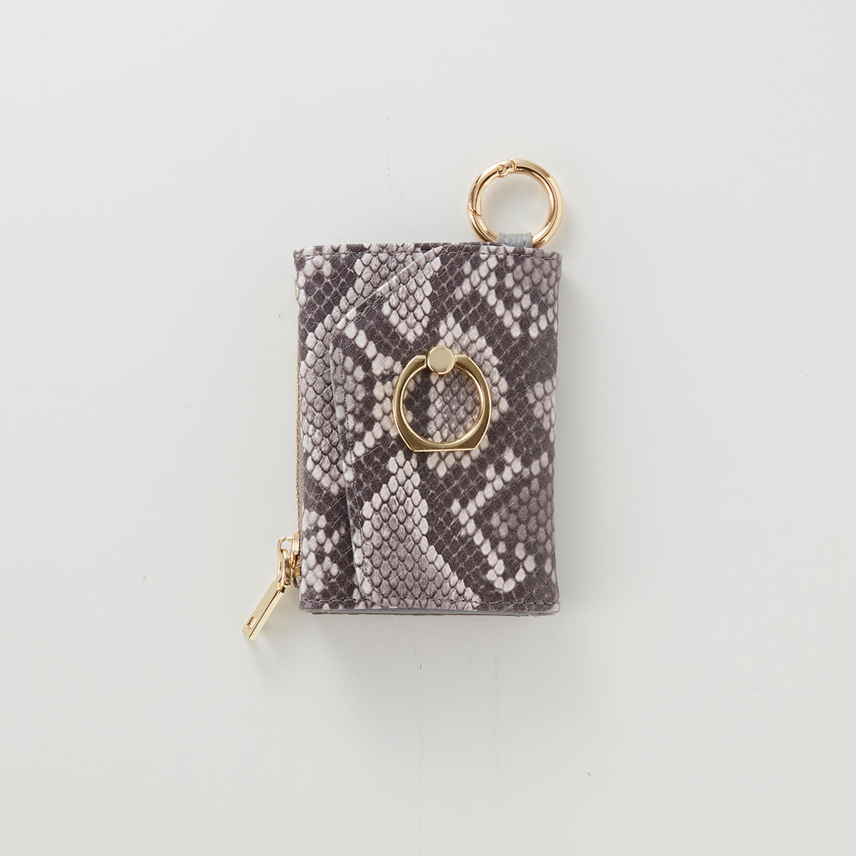 【WALLET SLAYLER】 RING SNAKE SKIN-GRAY