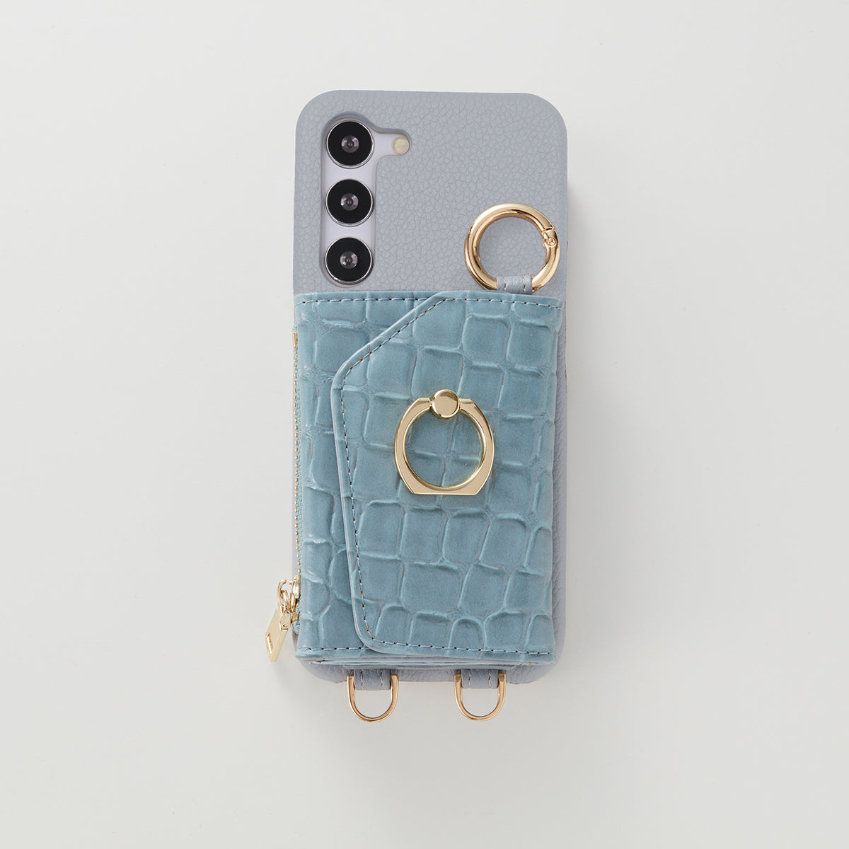 【WALLET SLAYLER】 RING CROCCO SKIN-BLUE Galaxy