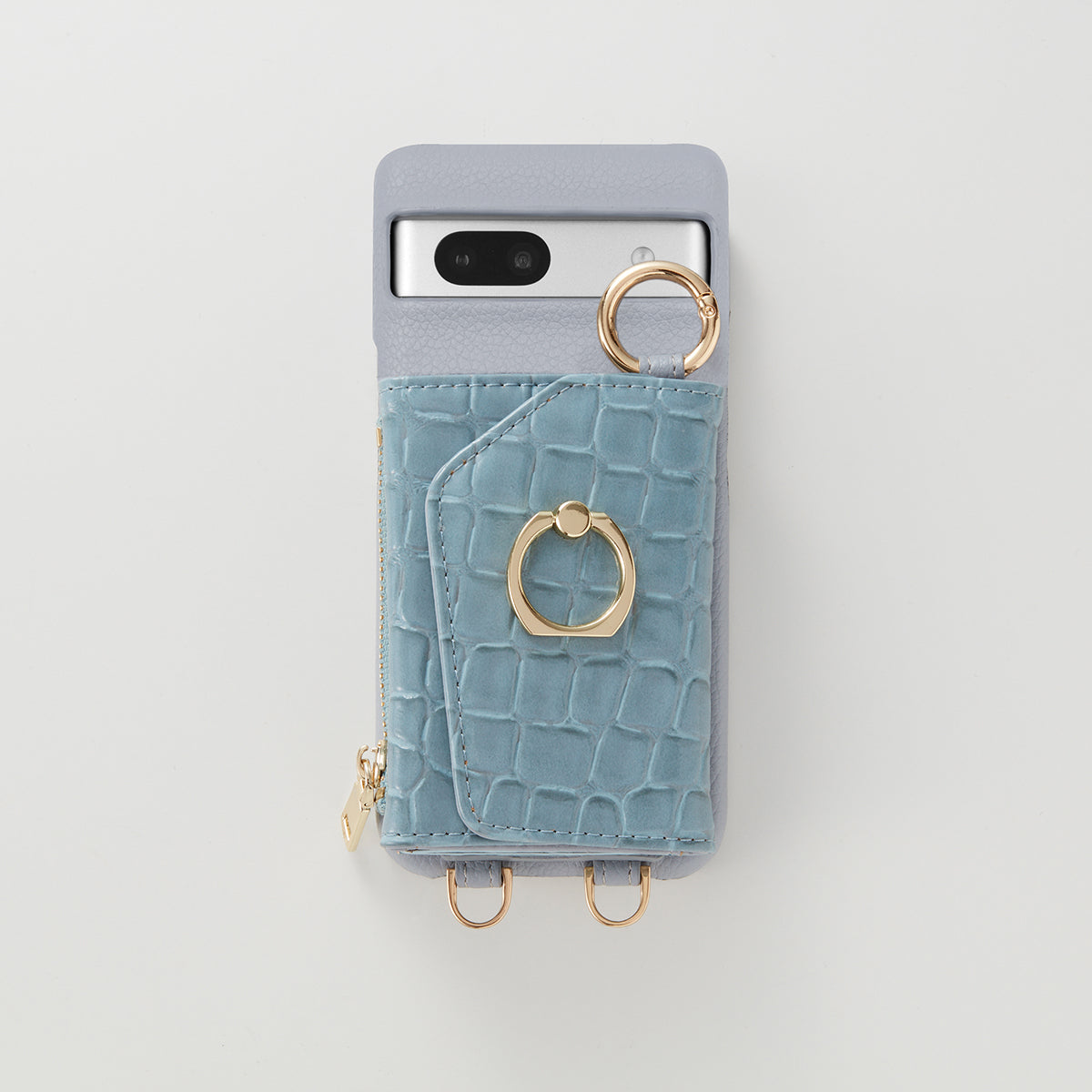 【WALLET SLAYLER】 RING CROCCO SKIN-BLUE Google pixel