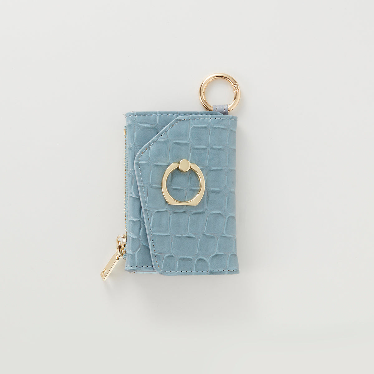 【WALLET SLAYLER】 RING CROCCO SKIN-BLUE Xperia