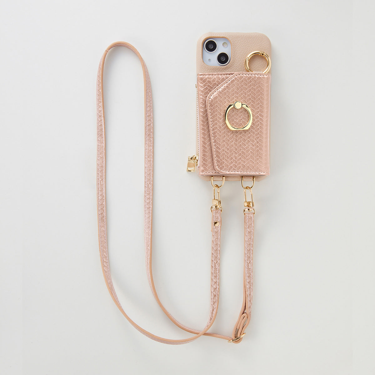 【WALLET SLAYLER】WALLET＆STRAP-RING SHINE-PINKGOLD