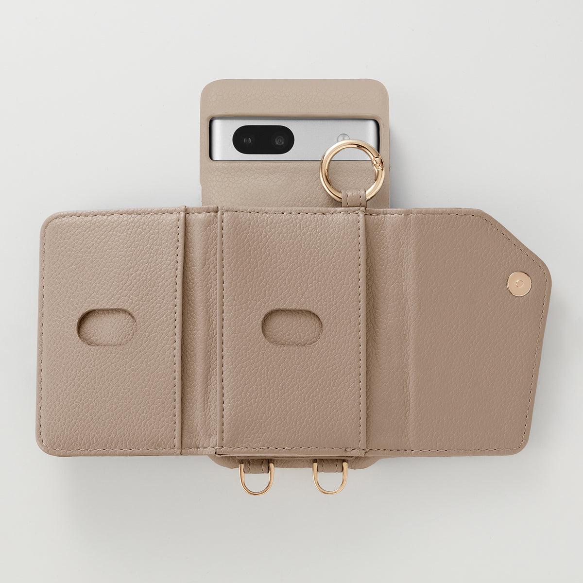 【WALLET SLAYLER】 RING  CROCCO SKIN-BEIGE Google pixel