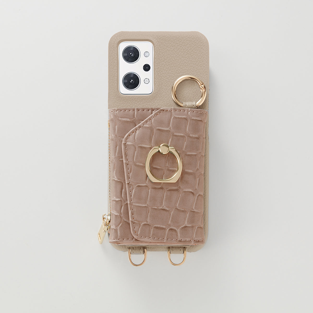 【WALLET SLAYLER】 RING  CROCCO SKIN-BEIGE OPPO