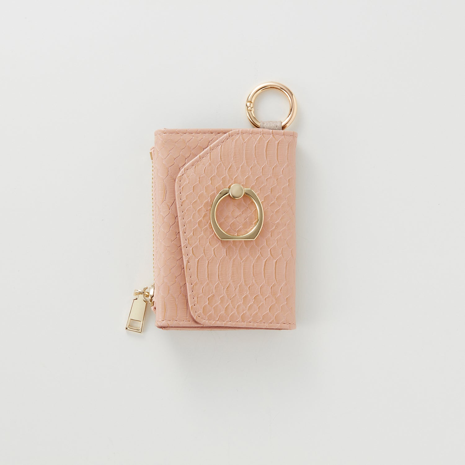 【WALLET SLAYLER】 RING SNAKE SKIN-PINK