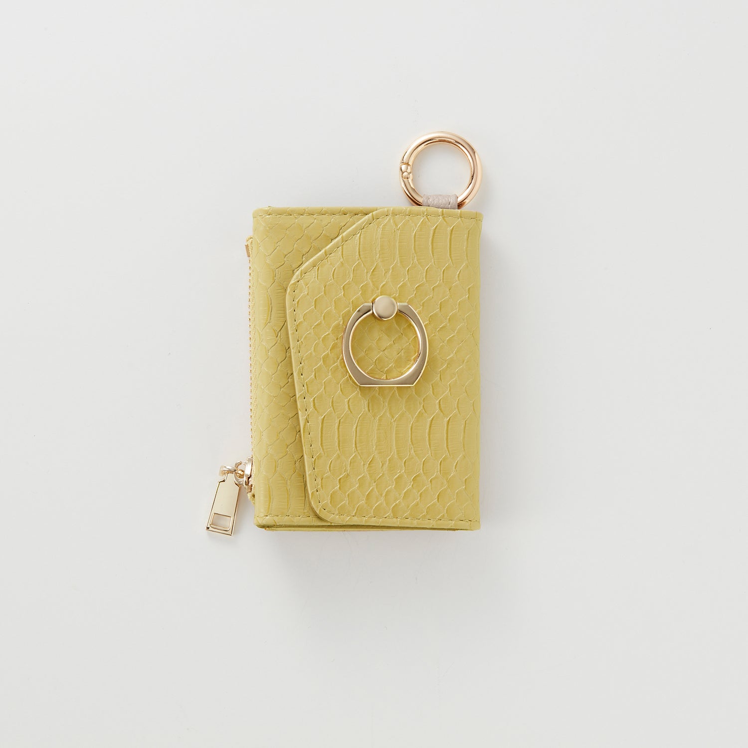 【WALLET SLAYLER】 RING SNAKE SKIN-YELLOW