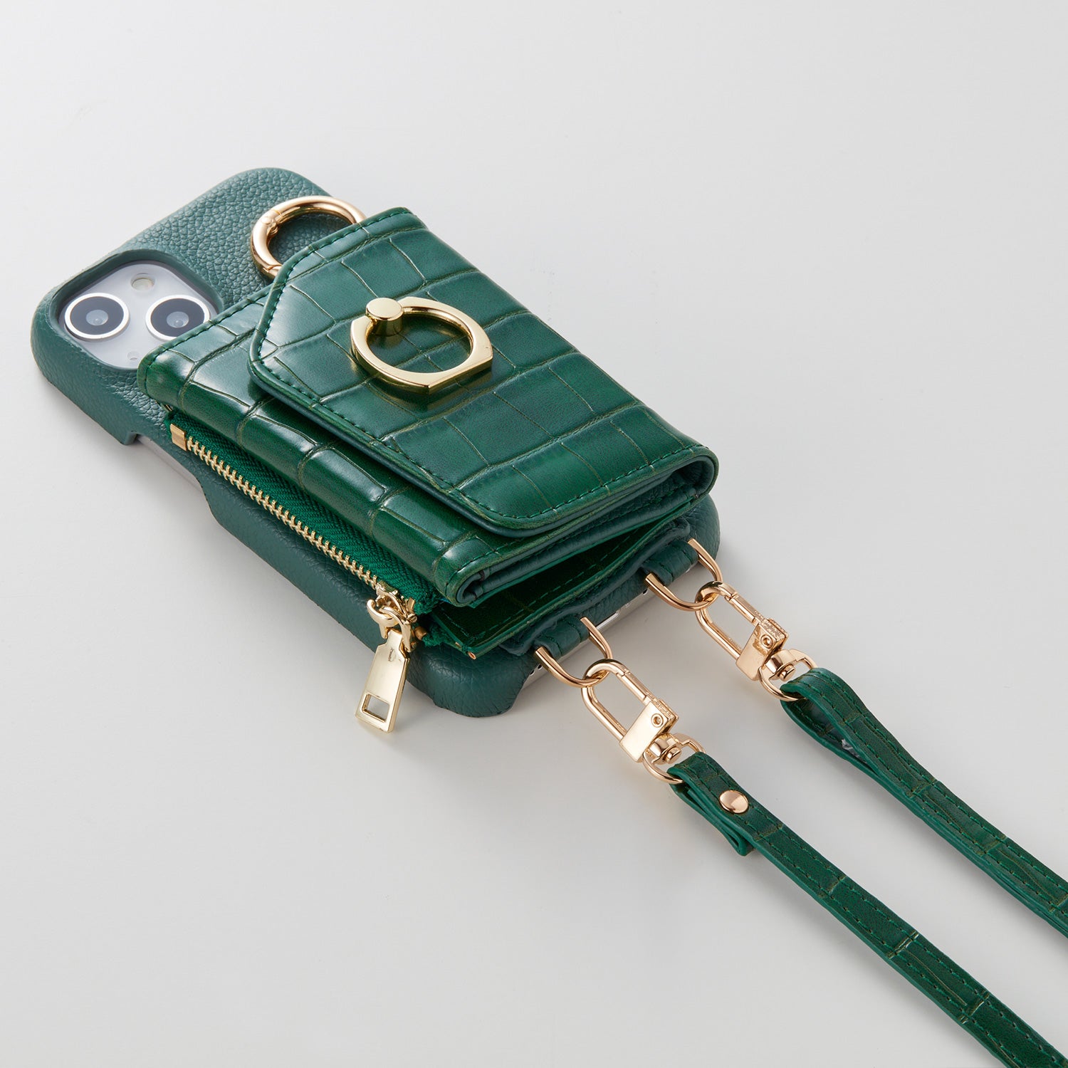 【WALLET SLAYLER】 RING CROCCO SKIN-GREEN