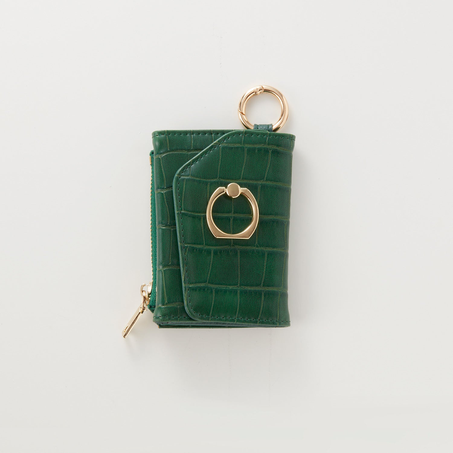 【WALLET SLAYLER】 RING CROCCO SKIN-GREEN