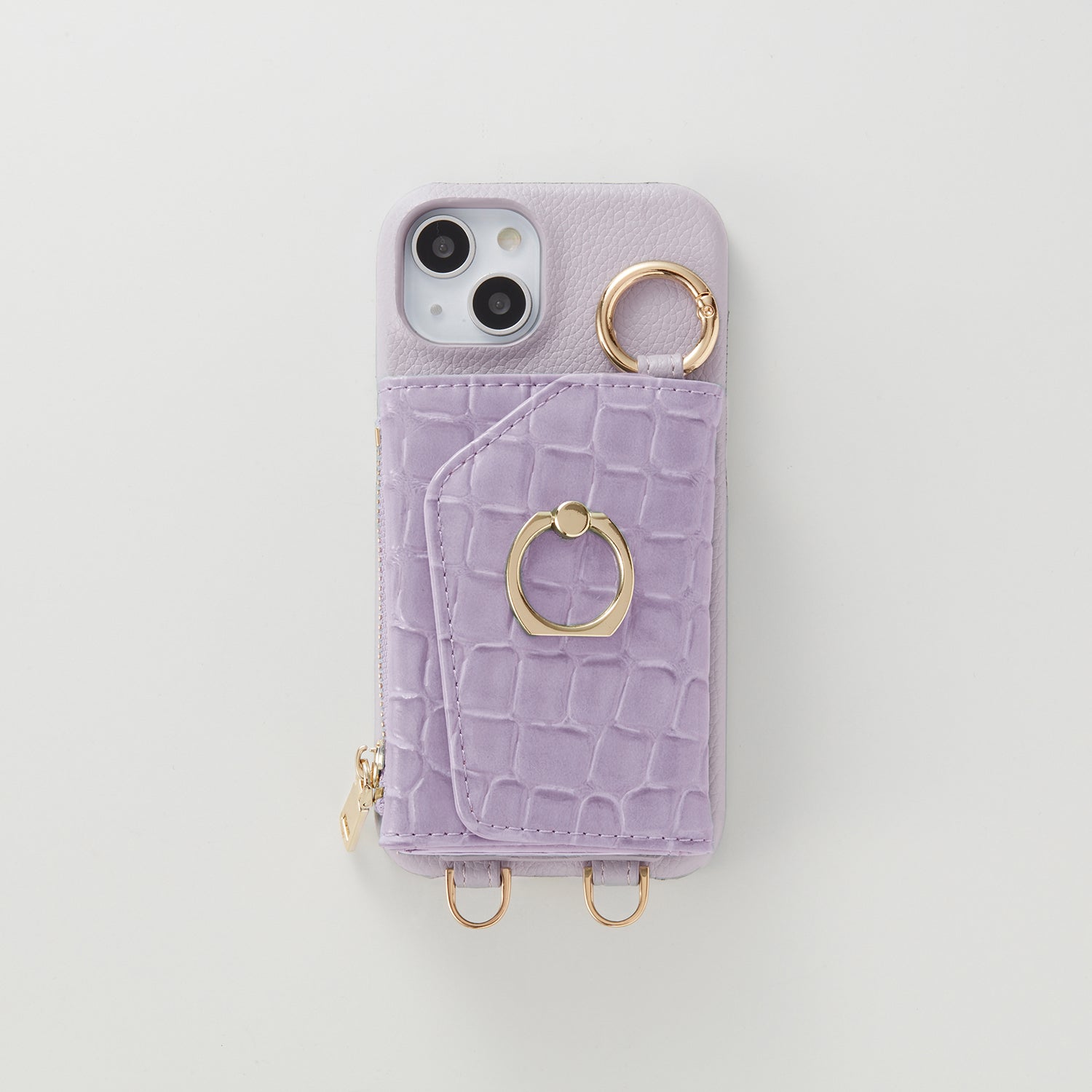 【WALLET SLAYLER】 RING  CROCCO SKIN-PASTELPURPLE